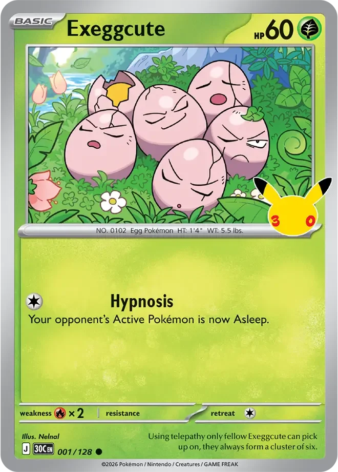 Exeggcute — karta Pokémon — stan Near Mint