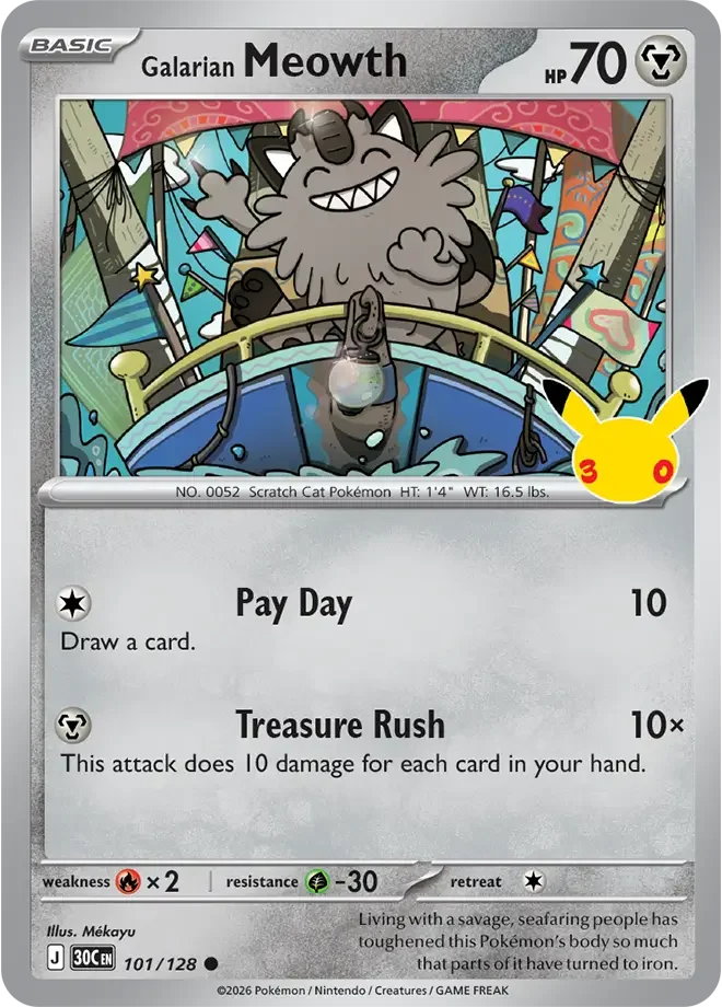 Galarian Meowth — karta Pokémon — stan Near Mint