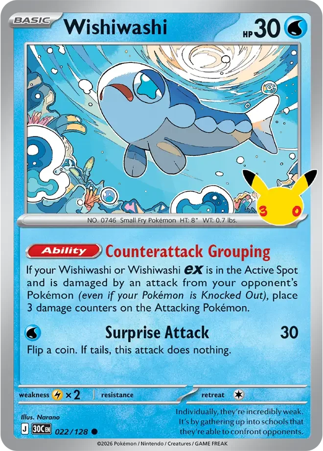 Wishiwashi — karta Pokémon — stan Near Mint