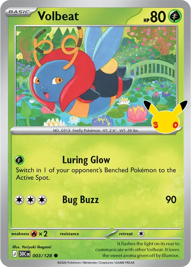 Volbeat — karta Pokémon — stan Near Mint