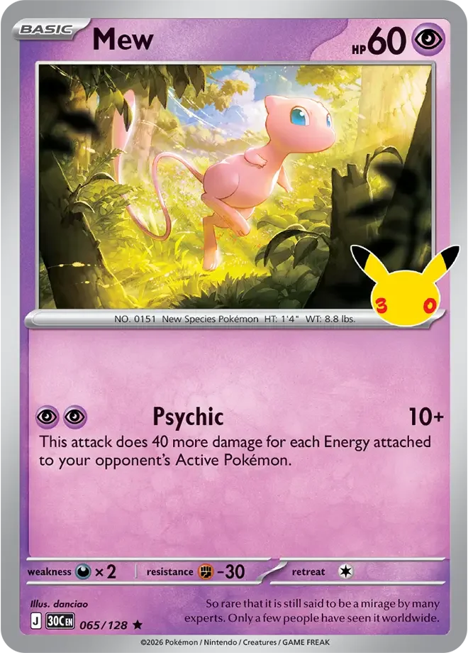 Mew — karta Pokémon — stan Near Mint