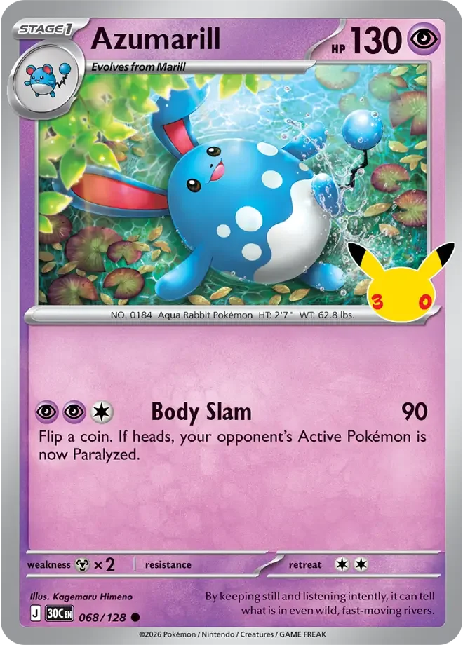 Azumarill — karta Pokémon — stan Near Mint