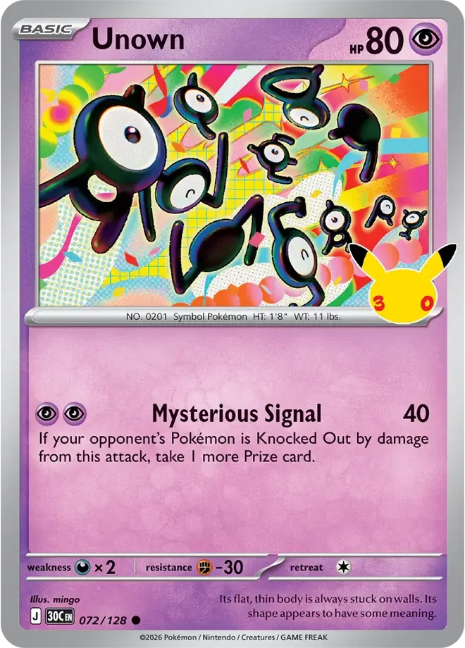 Unown — karta Pokémon — stan Near Mint