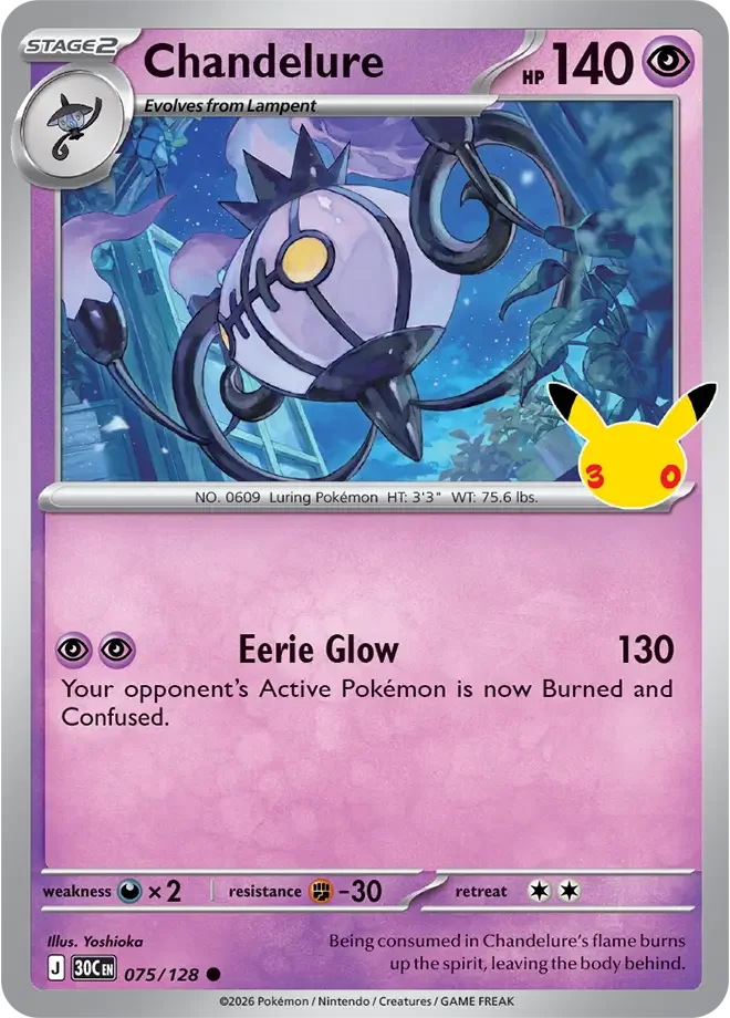 Chandelure — karta Pokémon — stan Near Mint