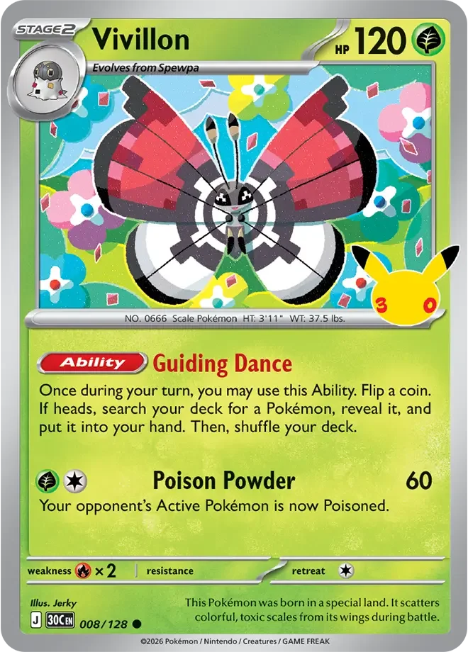 Vivillon — karta Pokémon — stan Near Mint