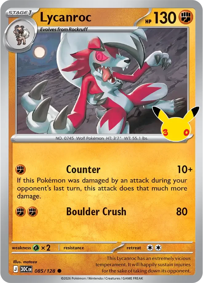 Lycanroc — karta Pokémon — stan Near Mint
