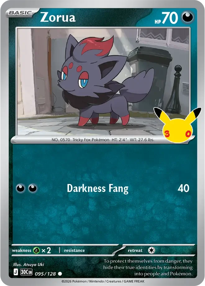 Zorua — karta Pokémon — stan Near Mint