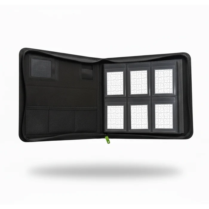 LIME GREEN SEMI-RIGID CARD HOLDER BINDER view 3