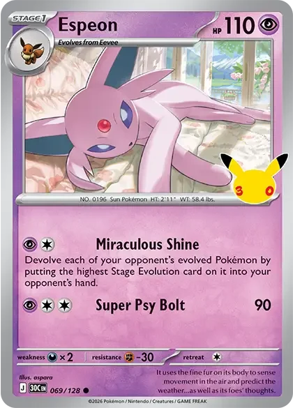 Espeon — karta Pokémon — stan Near Mint