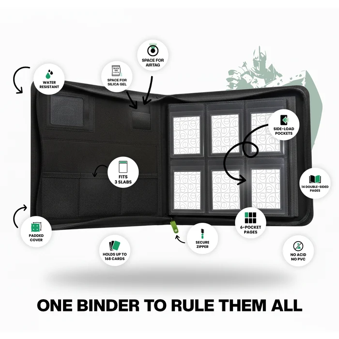 BLACK SEMI-RIGID CARD HOLDER BINDER view 4
