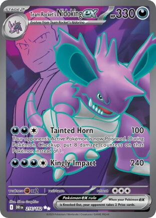 Team Rocket's Nidoking — karta Pokémon — stan Near Mint