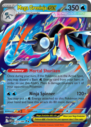 Mega Greninja — karta Pokémon — stan Near Mint
