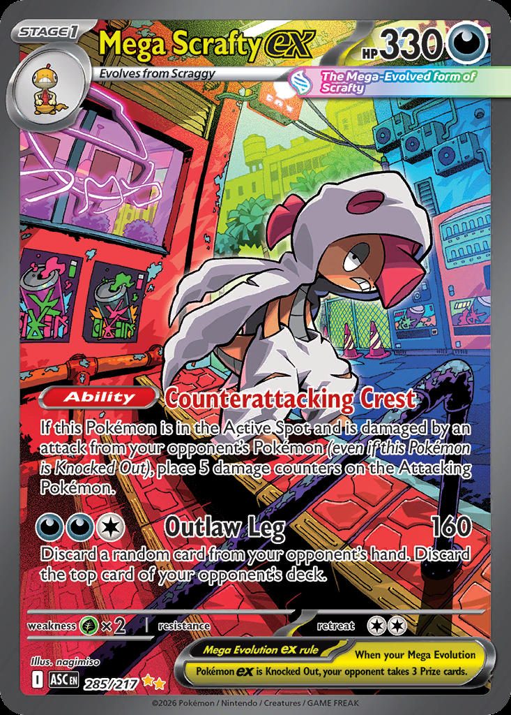 Mega Scrafty — karta Pokémon — stan Near Mint