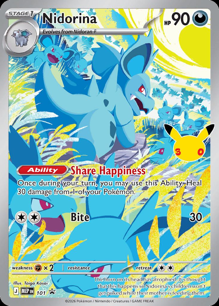 Nidorina — karta Pokémon — stan Near Mint
